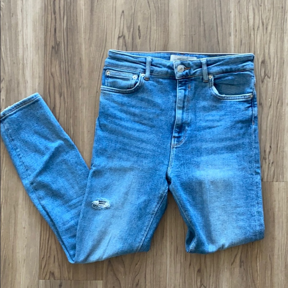 Zara High Waisted Stretchy Jeans
